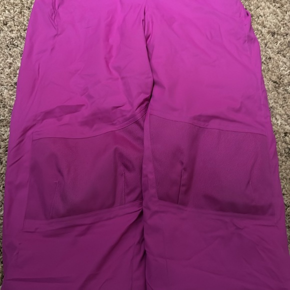 L.L. Bean Size 12 Girls Pink/Purple Snow Pants Bib Overalls Skiing - Picture 3 of 6